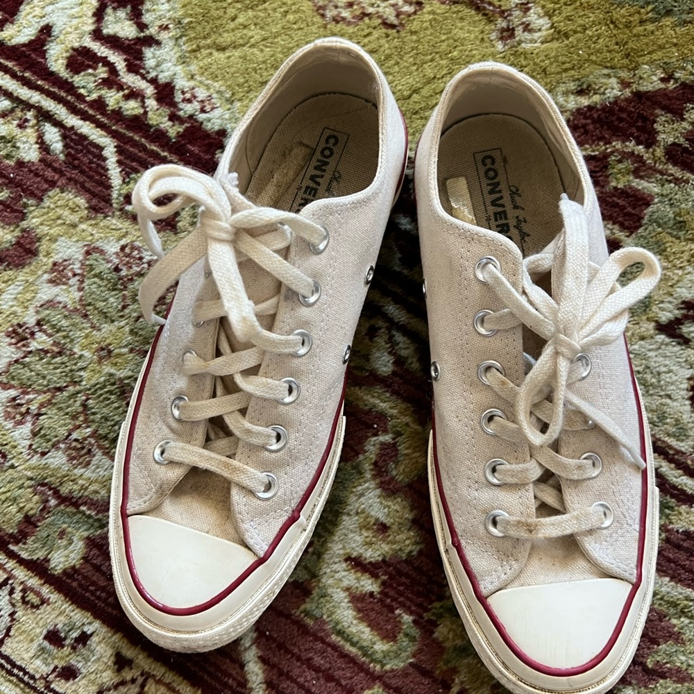 Converse Cream Canvas Sneakers